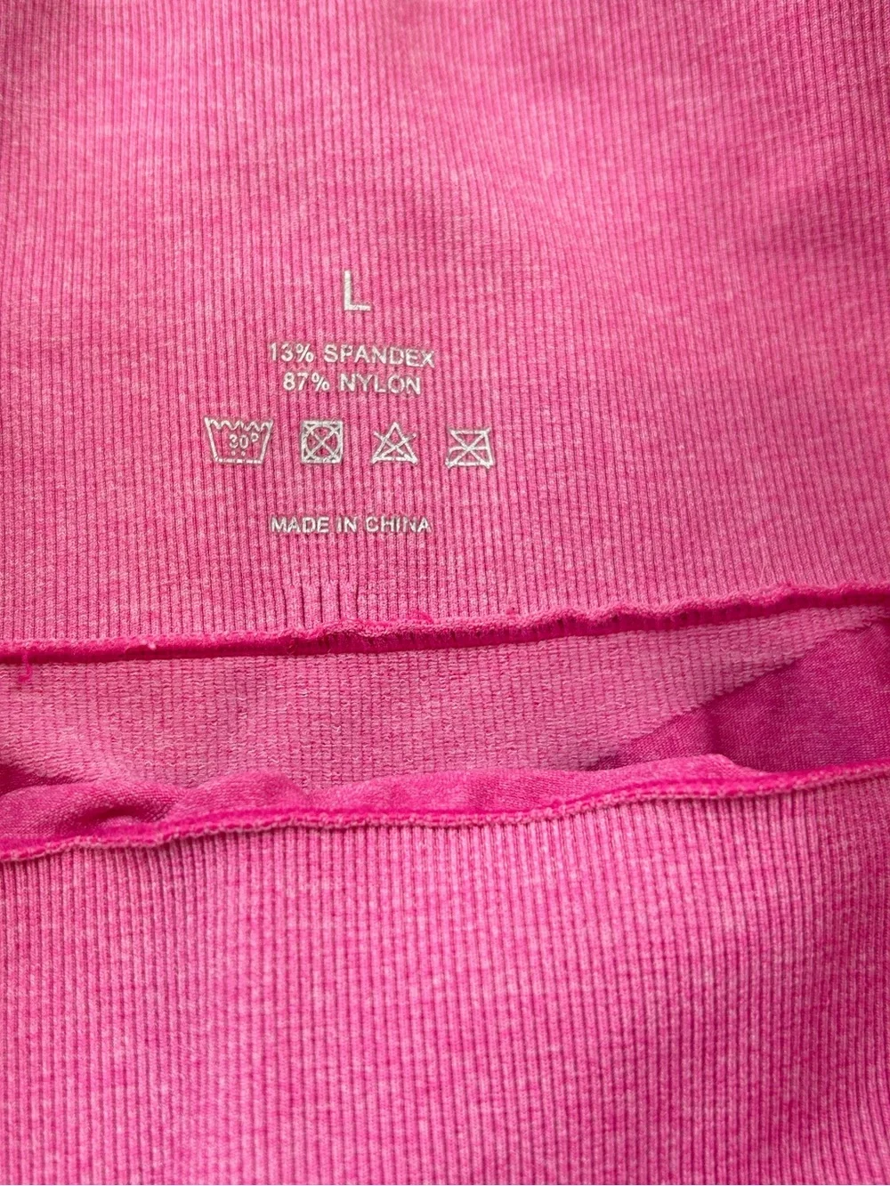 NVGTN Pink Pro Seamless Gym Shorts Size Large Contour Design High Waisted EUC